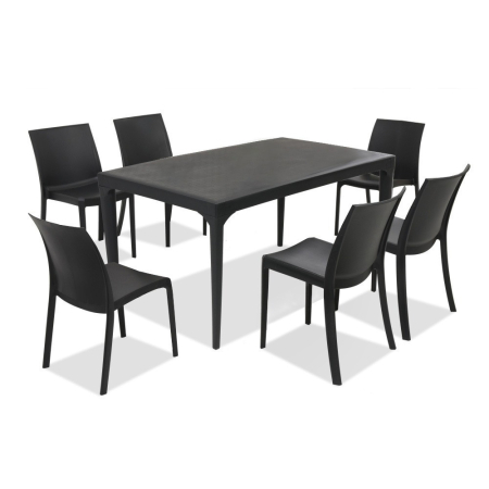 Leziter Set mobilier de grădină Grando 6+1, grafit [1]