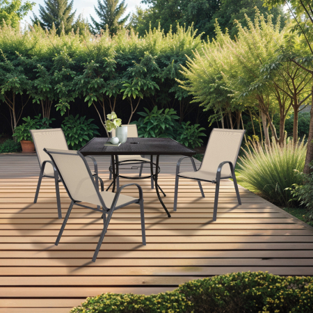 Leziter Set mobilier de grădină Helen 4+1 bej [1]