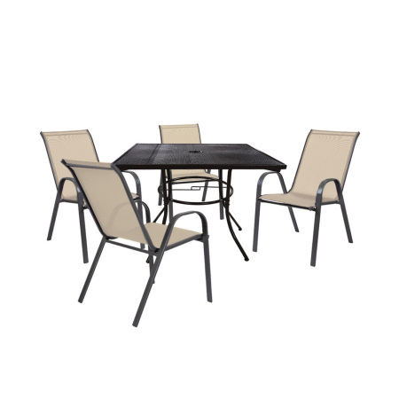Produse temporar indisponibile - Leziter Set mobilier de grădină Helen 4+1 bej