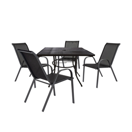 Produse temporar indisponibile - Leziter Set mobilier de grădină Helen 4+1 negru