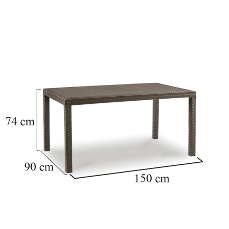 Leziter Set mobilier de grădină Hellda 4+1 maro [4]