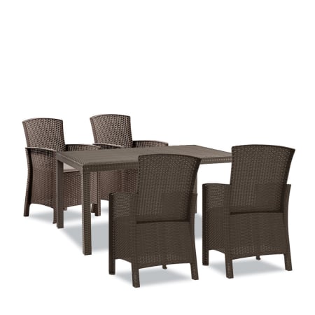 Leziter Set mobilier de grădină Hellma 4+1 maro [1]