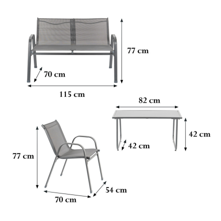 Leziter Set mobilier de grădină Lorca 4 în 1 [2]