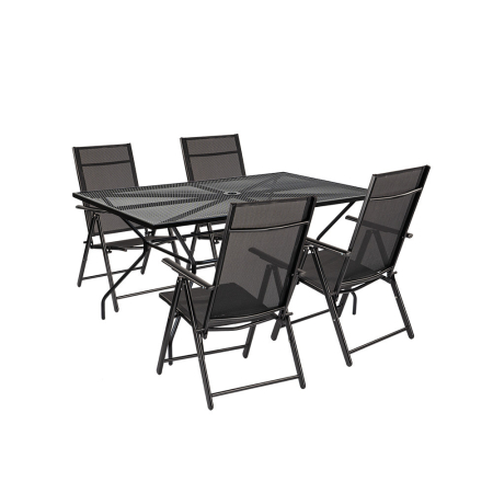 Produse temporar indisponibile - Leziter Set mobilier de grădină Madison 4+1 negru