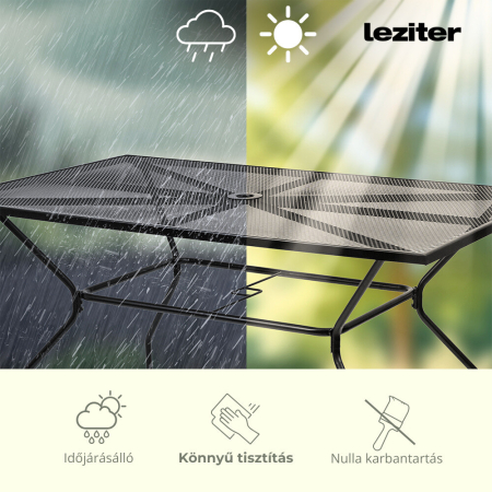 Leziter Set mobilier de grădină Madison 6+1 negru [9]