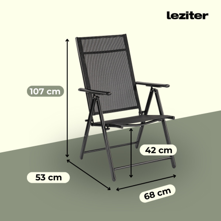 Leziter Set mobilier de grădină Madison 6+1 negru [1]