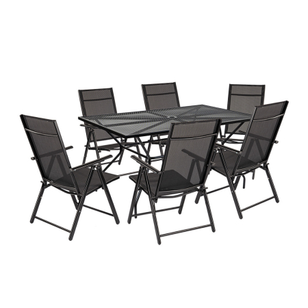 Produse temporar indisponibile - Leziter Set mobilier de grădină Madison 6+1 negru