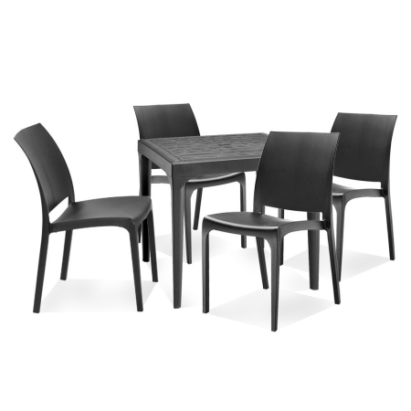 Leziter Set mobilier de grădină Malara 4+1, grafit [1]
