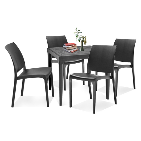 Produse temporar indisponibile - Leziter Set mobilier de grădină Malara 4+1, grafit