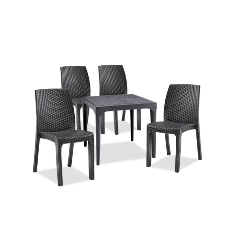 Leziter Set mobilier de grădină Malinda 4+1, grafit [4]