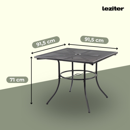 Leziter Set mobilier de grădină Mary 4+1 negru [2]