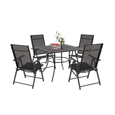 Produse temporar indisponibile - Leziter Set mobilier de grădină Mary 4+1 negru