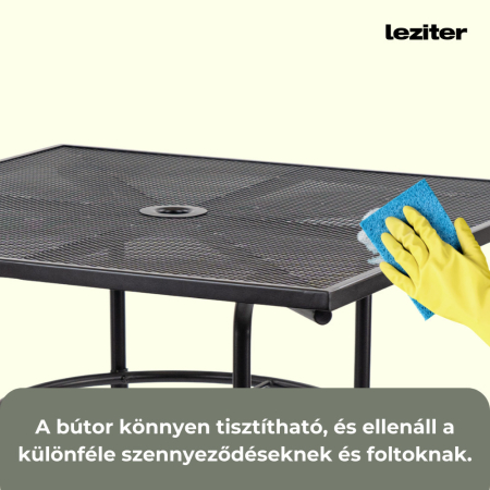 Leziter Set mobilier de grădină Mary 4+1 negru [7]