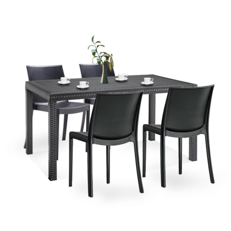 Produse temporar indisponibile - Leziter Set mobilier de grădină Matera 4+1, grafit