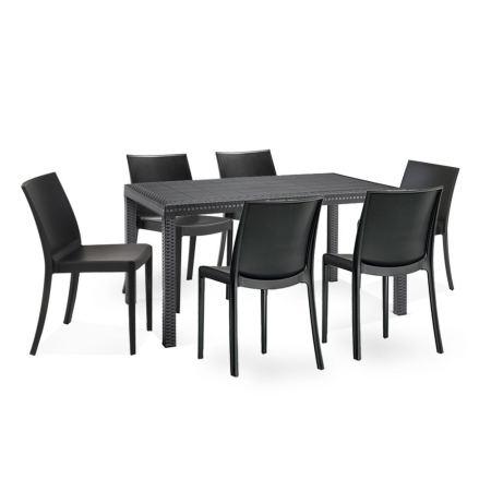 Leziter Set de mobilier de grădină Matera 6+1 grafit [1]