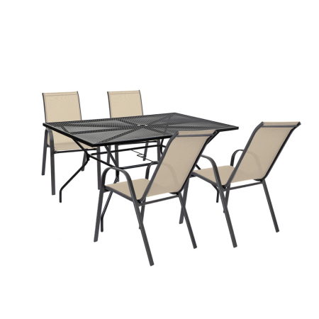Produse temporar indisponibile - Leziter Set mobilier de grădină Melcom 4+1 bej
