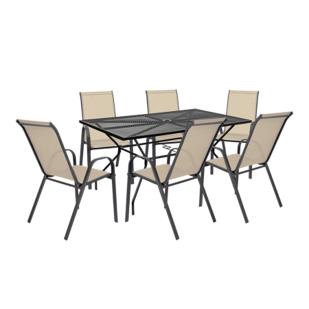 Produse temporar indisponibile - Leziter Set mobilier de grădină Melcom 6+1 bej