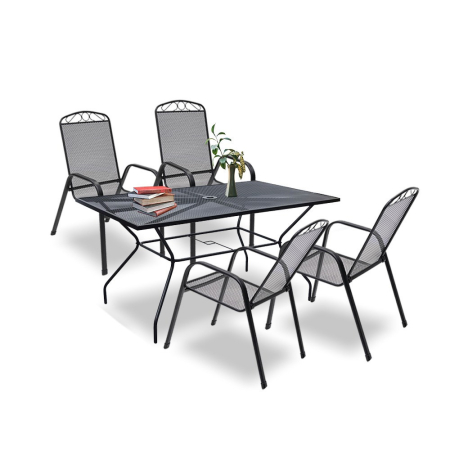 Produse temporar indisponibile - Leziter Set mobilier de grădină Melfi 4+1 negru