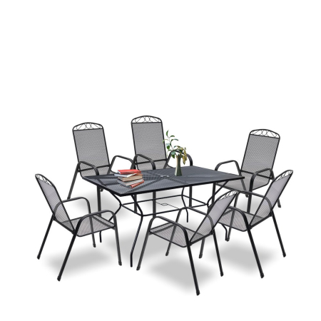 Produse temporar indisponibile - Leziter Set mobilier de grădină Melfi 6+1 negru