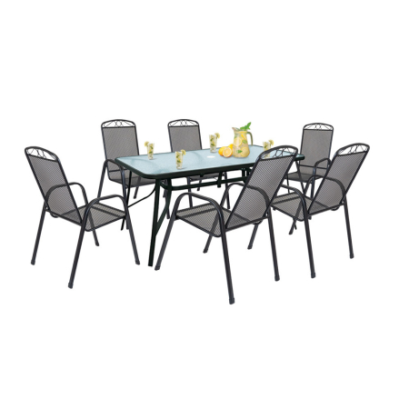 Produse temporar indisponibile - Leziter Set mobilier de grădină Millo 6+1 negru