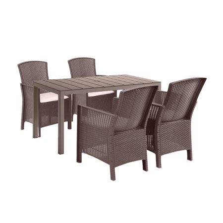 Produse temporar indisponibile - Leziter Set mobilier de grădină Molly 4+1, culoare cappuccino