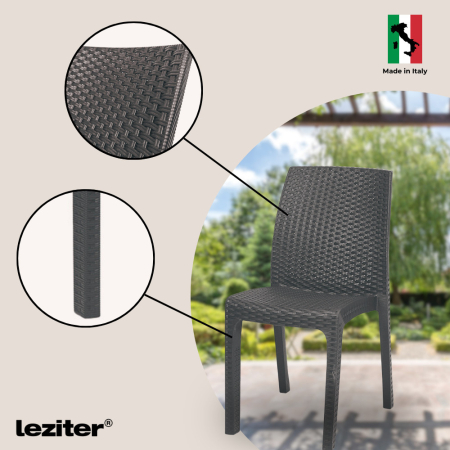 Leziter Set mobilier de grădină Monza 10+1, grafit [4]