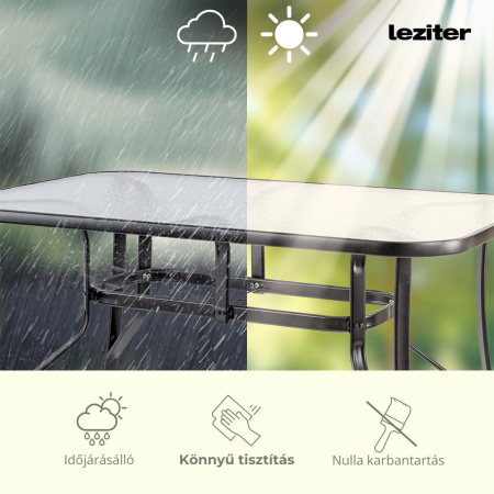 Leziter Set mobilier de grădină Nadin 4+1 negru [9]
