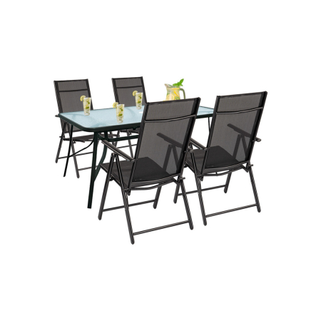 Produse temporar indisponibile - Leziter Set mobilier de grădină Nadin 4+1 negru