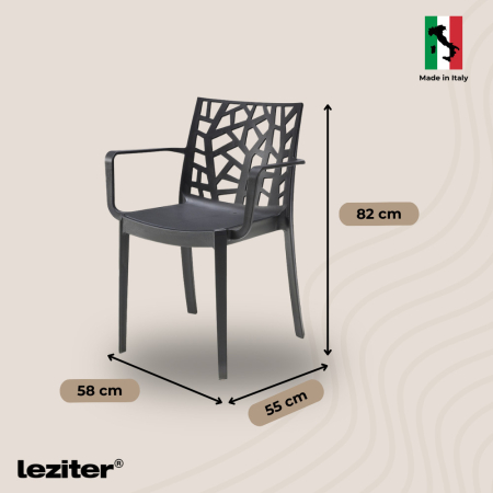 Leziter Set mobilier de grădină Nassau 6+1, grafit [2]