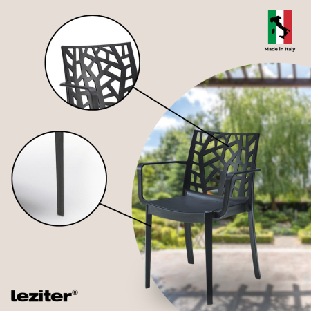 Leziter Set mobilier de grădină Nassau 6+1, grafit [4]