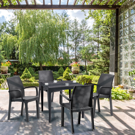 Leziter Set mobilier de grădină Natale 4+1, grafit [1]