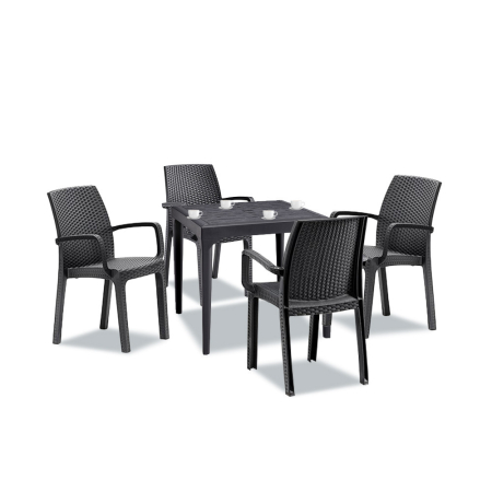 Leziter Set mobilier de grădină Natale 4+1, grafit [4]
