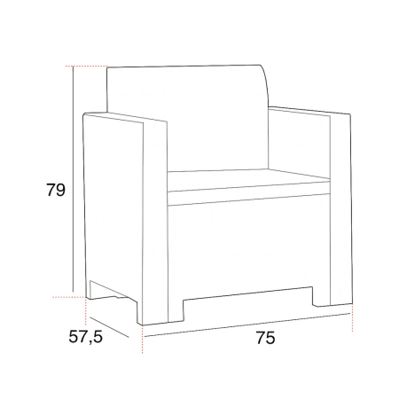 Leziter Set mobilier de grădină Nero cu 4 locuri, maro [4]
