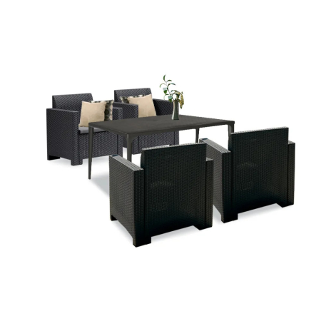 Produse temporar indisponibile - Leziter Set mobilier de grădină Nero III cu 4 locuri