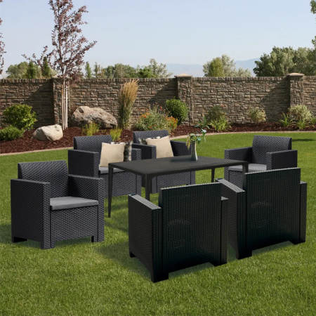 Leziter Set mobilier de grădină Nero III cu 6 locuri [2]