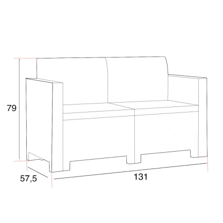 Leziter Set mobilier de grădină Nero IV cu 6 locuri, grafit [4]
