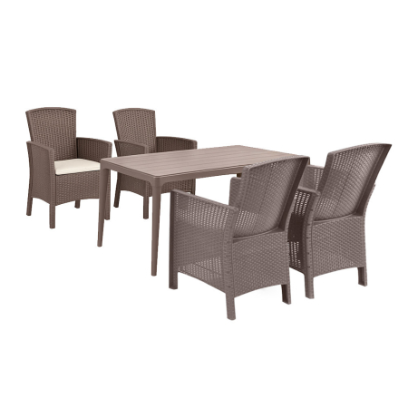 Produse temporar indisponibile - Leziter Set mobilier de gradina Odima 4+1 cappuccino