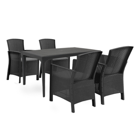 Leziter Set mobilier de grădină Odima 4+1, grafit [8]