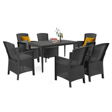 Produse temporar indisponibile - Leziter Set mobilier de grădină Odima 6+1, grafit