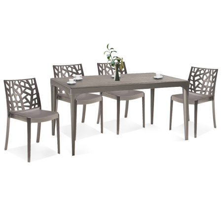 Produse temporar indisponibile - Leziter Set mobilier de grădină Odini 4+1 cappuccino