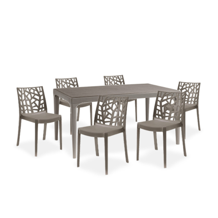 Leziter Set mobilier de grădină Odini 6+1 cappuccino [1]