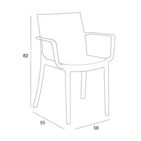 Leziter Set mobilier de grădină Odini 6+1 cotiere grafit [3]