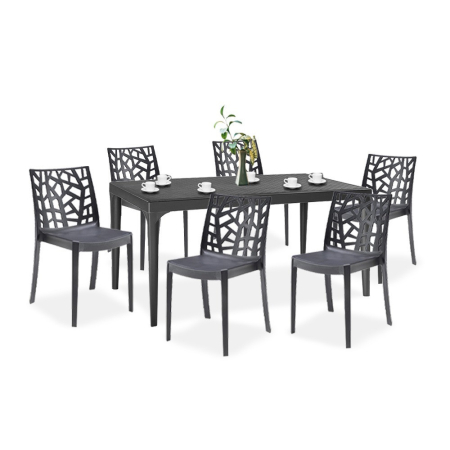 Produse temporar indisponibile - Leziter Set mobilier de grădină Odini 6+1, grafit