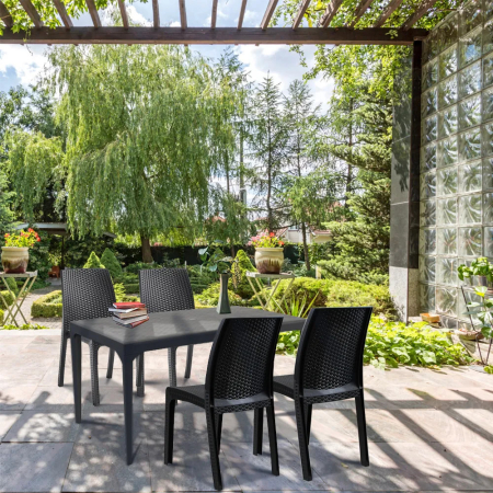 Leziter Set mobilier de grădină Pauli 4+1, grafit [2]