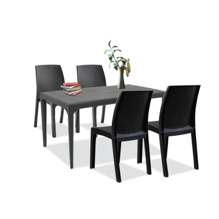Produse temporar indisponibile - Leziter Set mobilier de grădină Pauli 4+1, grafit