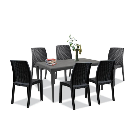 Produse temporar indisponibile - Leziter Set mobilier de grădină Pauli 6+1, grafit