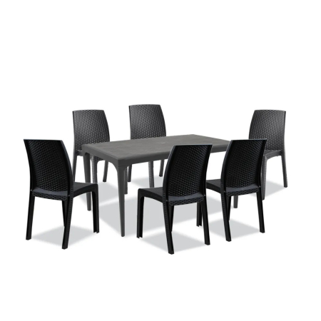 Leziter Set mobilier de grădină Pauli 6+1, grafit [1]