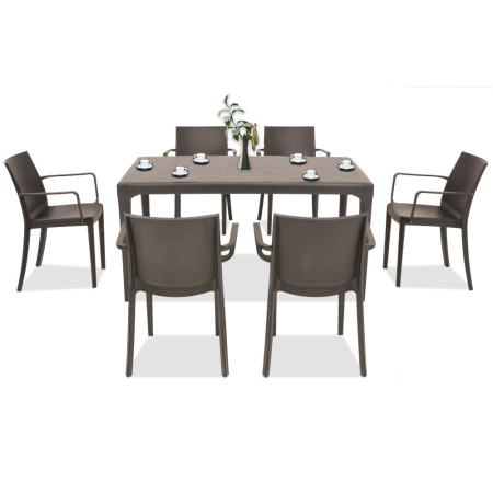 Leziter Set mobilier de gradina Pelosa 6+1 cappuccino [1]