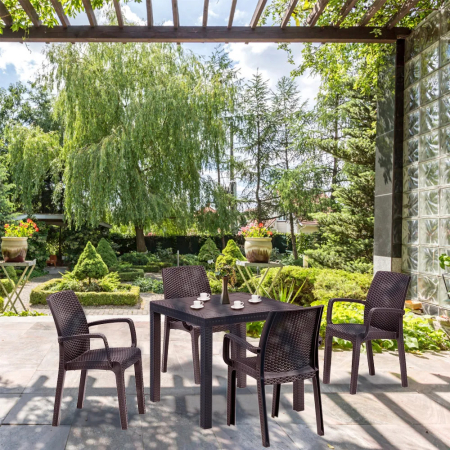 Leziter Set mobilier de grădină Petri 4+1 maro [2]