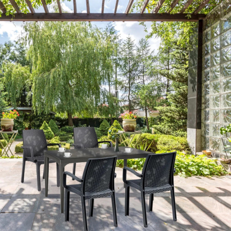 Leziter Set mobilier de grădină Prato 4+1, grafit [2]